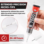 6 PCS 15ml B7000 Rhinestone Glue Clear for Bedazzling with Precision Tip