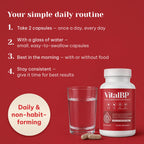 VitalBP Blood Pressure, Blood Flow & Artery Support, CoQ10, K2 & D3, 4 Pack | With L-citrulline to support normal blood pressure, blood flow & artery health.