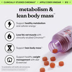 Lemme Tone Metabolism & Body Toning Gummies, 30-Day Supply | Clinically Studied Chromium & B12, Blood Sugar & Weight Management Support, Watermelon Apple Flavor