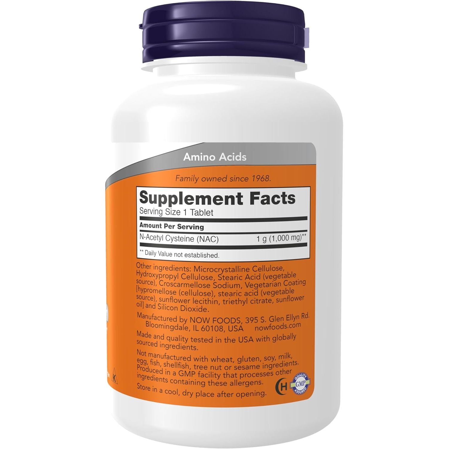 Buy now NOW Foods Supplements, NAC (N-Acetyl-Cysteine) 1,000 mg, Free Radical Protection*, 120 Tablets at indiglob india