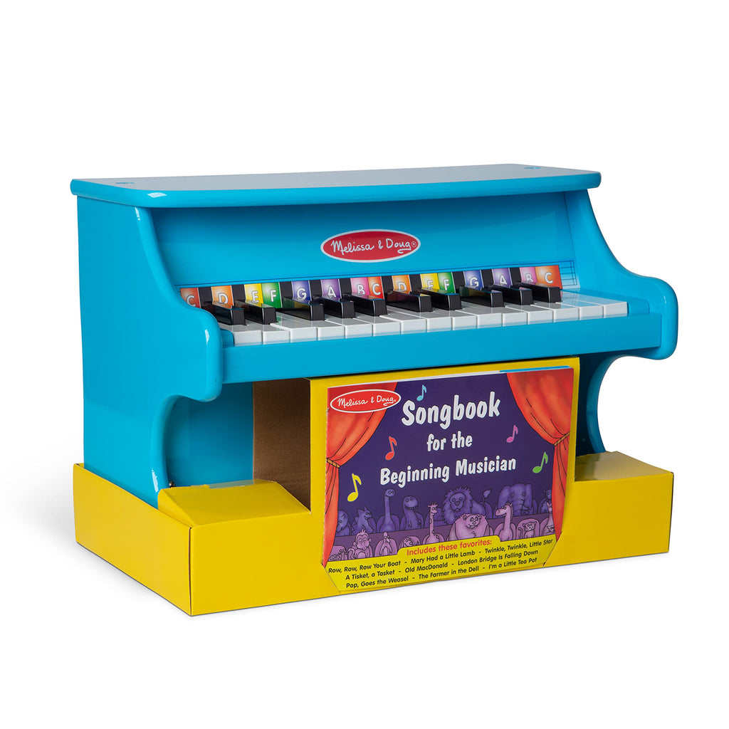 Buy now Melissa & Doug Learn-to-Play Piano with 25 Keys and Color-Coded Songbook - Blue at indiglob india