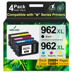 962XL Ink Cartridges Replacement for HP 962XL Ink Cartridges Combo Pack 4PK