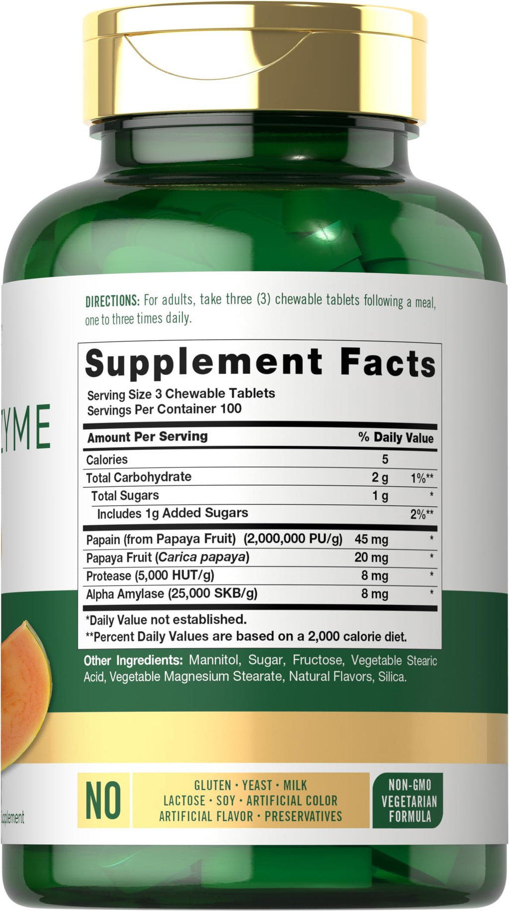 Carlyle Papaya Enzyme Chewable Tablets