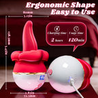 Rose Toy Tongue Vibrator Clit Licking & G-Spot Adult Sex Toys for Women