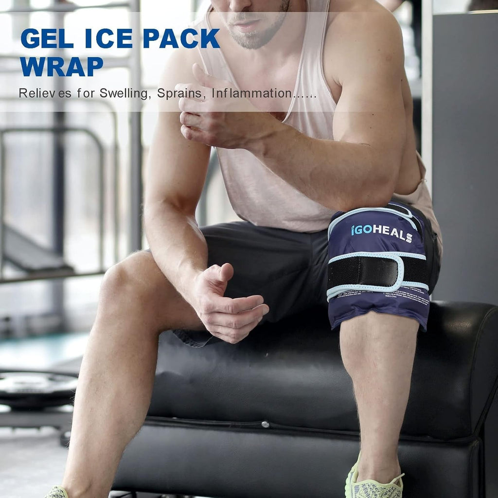 Buy now Knee Ice Pack Wrap,Ice Pack for Knee, Reusable Hot Cold Therapy Pack for Injury,Gel Bag Freezer Cold Pack Compress Heating Pad Leg Brace Pain Relief for Arthritis,Meniscus Tear-Soft Plush at indiglob india