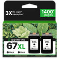 67XL Black Ink Cartridge for HP 67 XL Replacement for 4200 2852e 2855e 4100