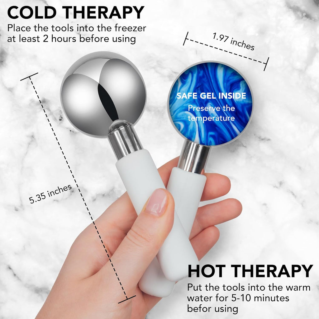 Buy now Floraison Unbreakable Stainless Steel Magic Cooling Beauty Facial Sticks for Face, Neck & Body Cryo Sticks & Cold Roller for face Puffiness & Wrinkles, Wine-Chilling Wands at indiglob india