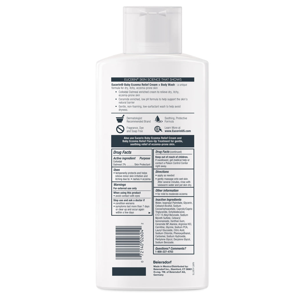 Eucerin Baby Eczema Relief Skin Care Set, Variety Pack, 2 Items