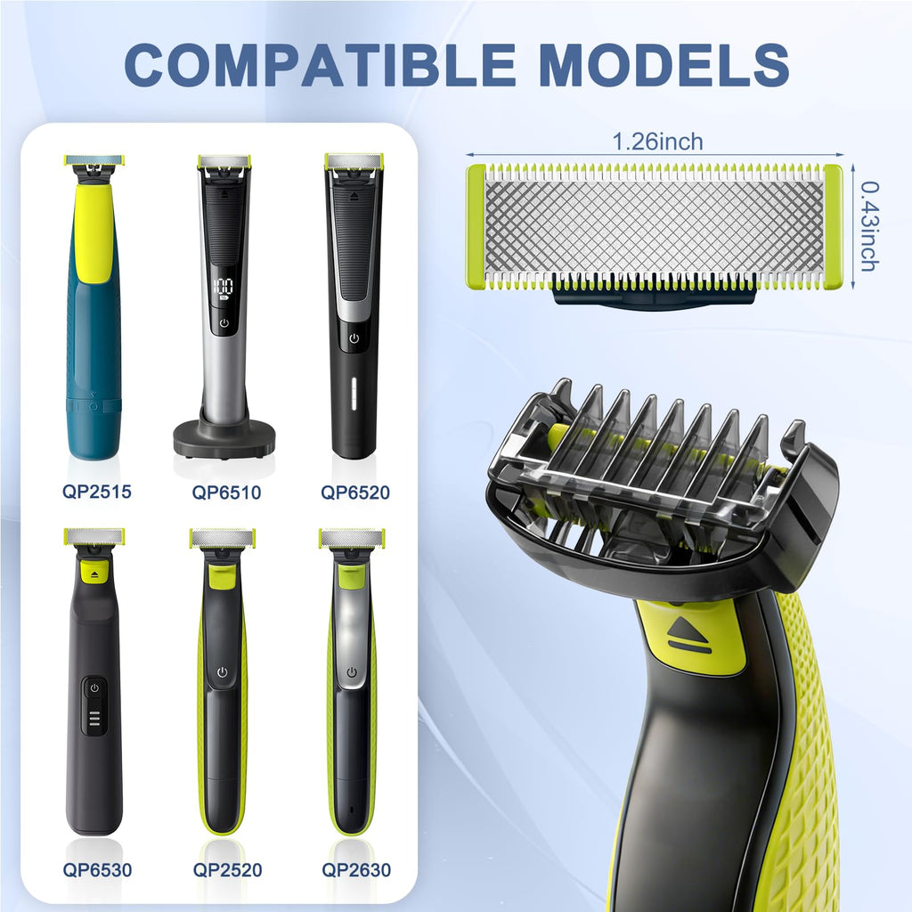 Guards Guide Comb Set - 0.5/1/1.5/2/2.5/3/3.5/4/4.5/5/7/9mm for Norelco Trimmer, Compatible with Obalde QP2724/QP2834/QP2520/30, QP2620, Comb Attachments with Cleaning Brush and Storage Bag