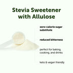 Stevia Sweetener Powder with Allulose, 4 lb (64 oz) | Zero-Calorie Sugar Substitute | Reduced Bitterness | No Erythritol | 453 Servings | Keto & Vegan Friendly | Non-GMO