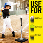 PLAYAPUT Portable Batting Tee for Baseball/Softball, Height Adjustment