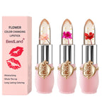 Buy now BestLand 6 Pcs/Set Flower Jelly Lipstick Set Temperature Change Moisturizer Long Lasting Nutritious Balm Magic Color Change Lip Gloss at indiglob india