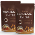 Mushroom Coffee, Instant Mushroom Coffee Powder with 6 Adaptogenic Mushrooms (Cordyceps, Lion’s Mane, Shiitake, Turkey Tail) and MCT Oil for Better Energy, Focus, Immune Support - 30 Servings