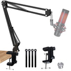 Buy now Microphone Wall Mount Boom Arm - Microphone Wall Mount for Mic holder，Horizontal Mounting Wall，Space Saving Desktop Metal Mic Stand Clamp by SUNMON at indiglob india