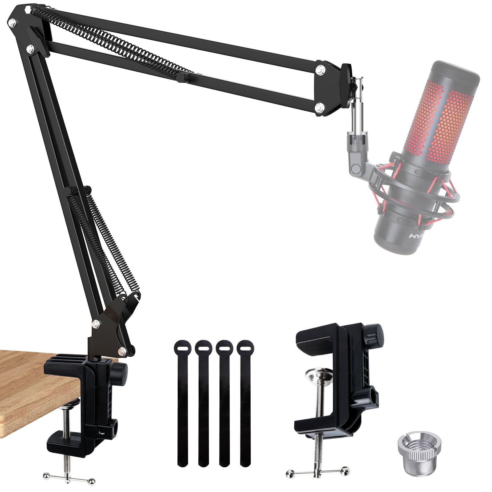 Buy now Microphone Wall Mount Boom Arm - Microphone Wall Mount for Mic holder，Horizontal Mounting Wall，Space Saving Desktop Metal Mic Stand Clamp by SUNMON Mic Boom Arm at indiglob india