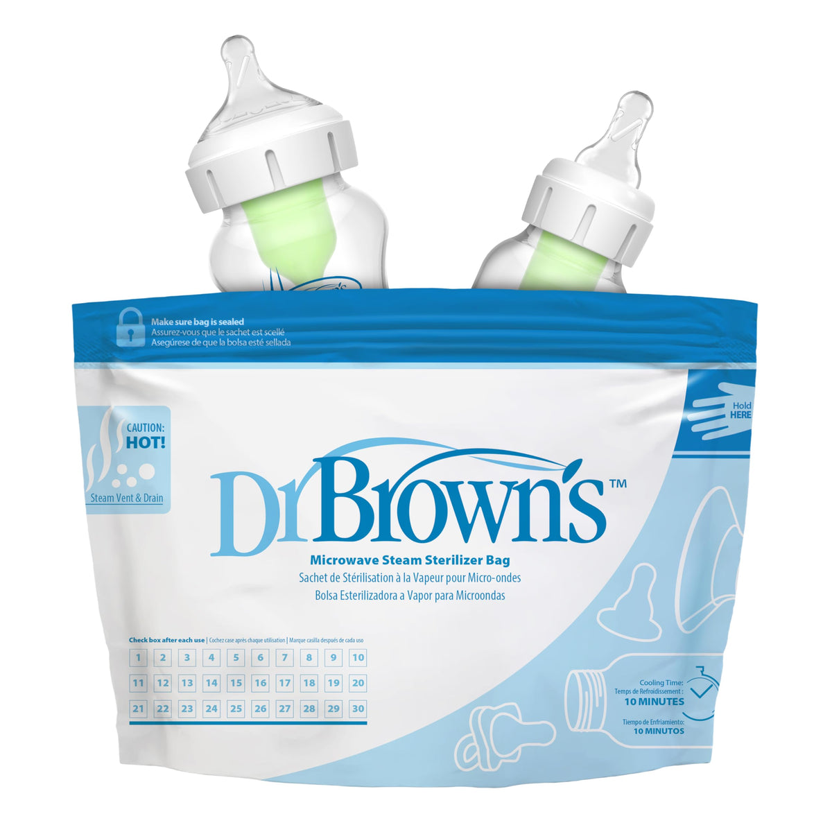 Dr. Brown's Microwave Steam Sterilizer Bags, 5-ct