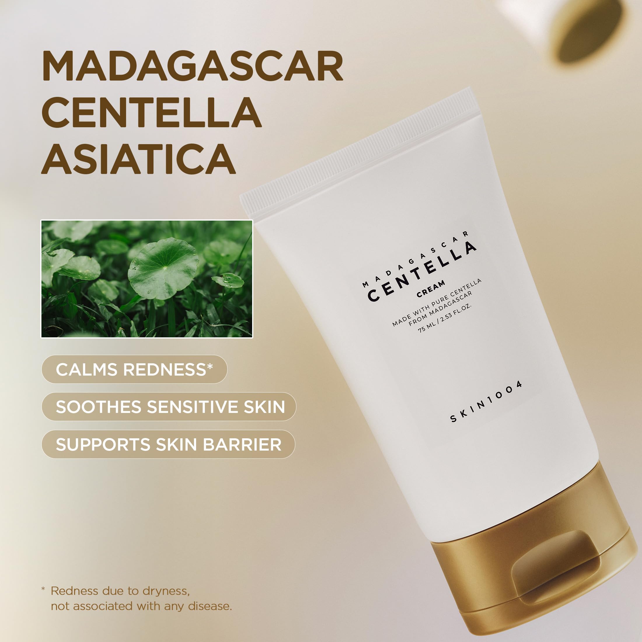 Buy now SKIN1004 Madagascar Centella Cream, 2.54 fl.oz, 75ml, Korean Face Moisturiser with Centella Asiatica, Face Cream with Panthenol & Shea Butter, Face Moisturizer for soothing, Daily Korean Skincare at indiglob india