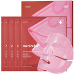 medicube Jelly Gel Mask with Salmon DNA PDRN Pink Collagen, 4EA | Overnight Face Mask for Glass Glow Skin - Elasticity, Hydrating, Firming and Moisturizing, Korean Skincare, 28g x 4ea