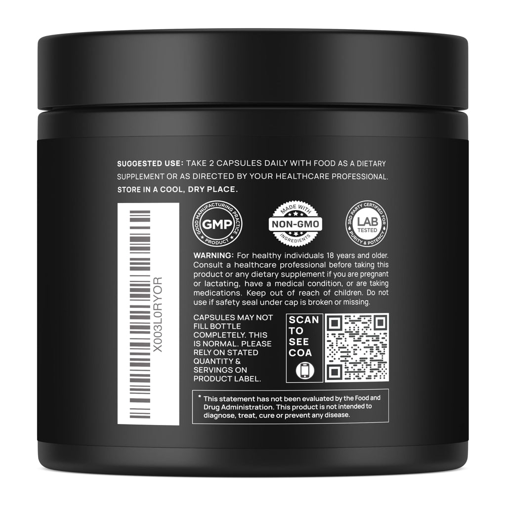 16x Strength Lions Mane Supplement Capsules Super Nootropic w. Ashwagandha & Rhodiola - Highest Potency 16:1 Lion's Mane Mushroom Extract 50% Polysaccharides Brain Supplements for Memory and Focus