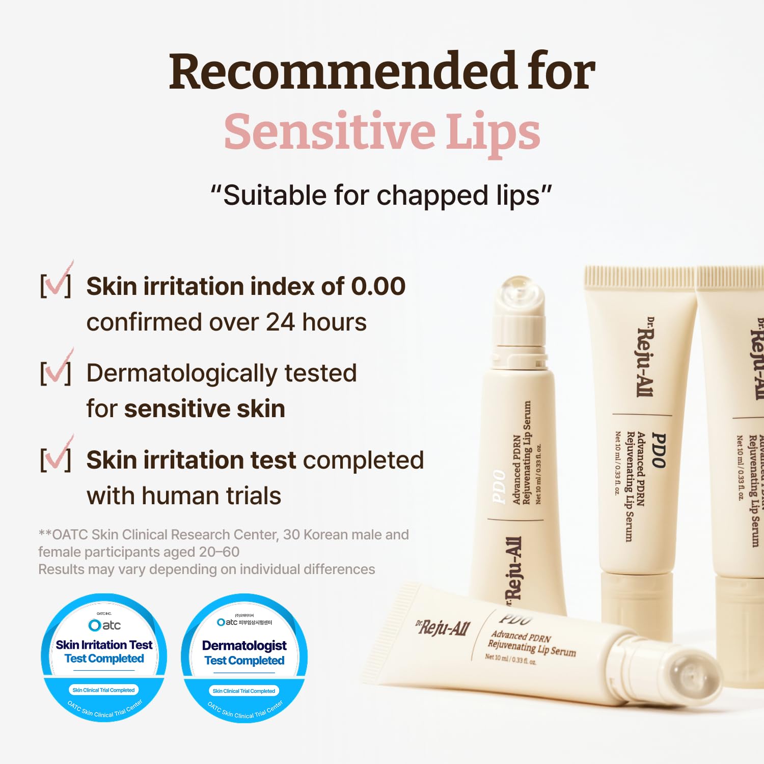Dr.Reju-All Advanced PDRN Rejuvenating Lip Serum 0.3 Fl Oz | Hydrating Lip Balm, Lipozip PDRN for Glowy, Dewy Lips, Gentle Exfoliating Lip Moisturizer, With Hibiscus & Lactic Acid