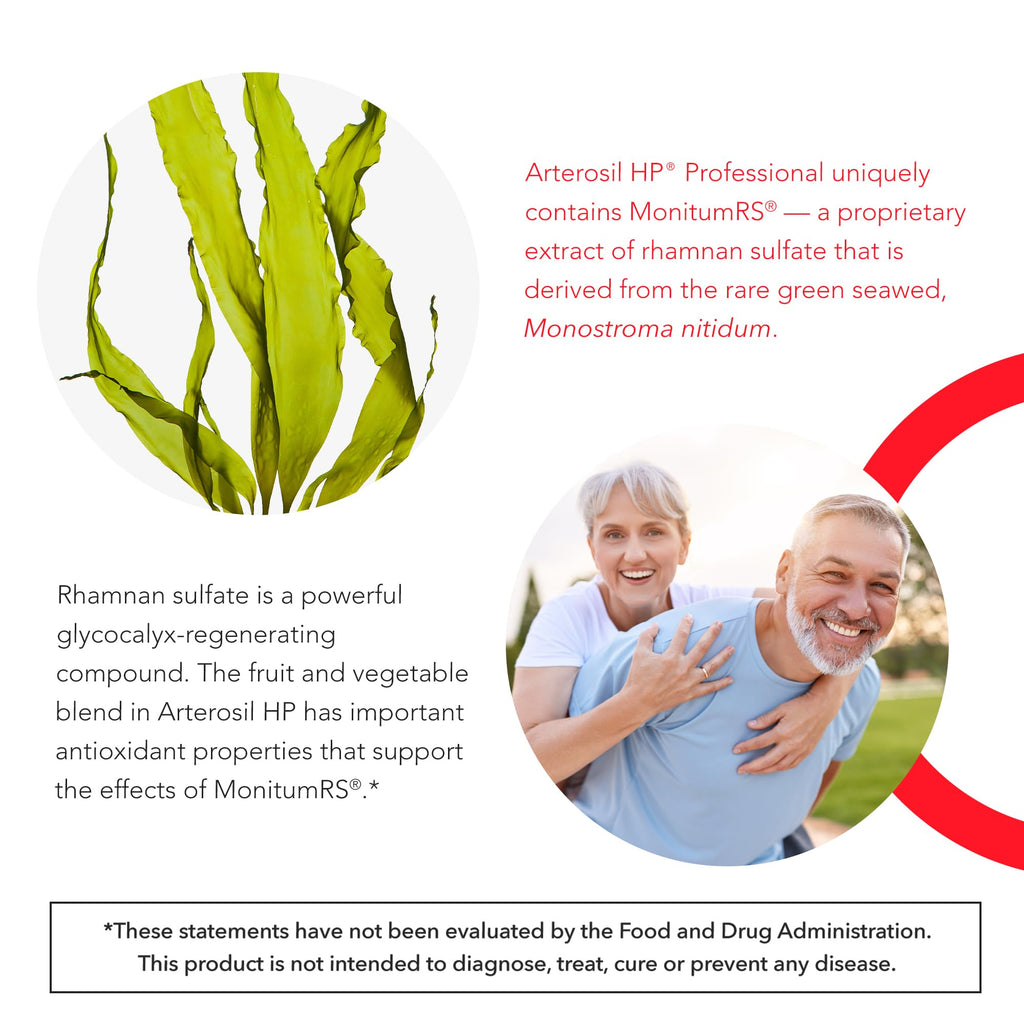Calroy Arterosil HP Professional - Heart Health Support - 60 Vegan Capsules | Endothelial Glycocalyx Support - Artery Health & Circulation Support - MonitumRS® Rhamnan Sulfate from Monostroma nitidum