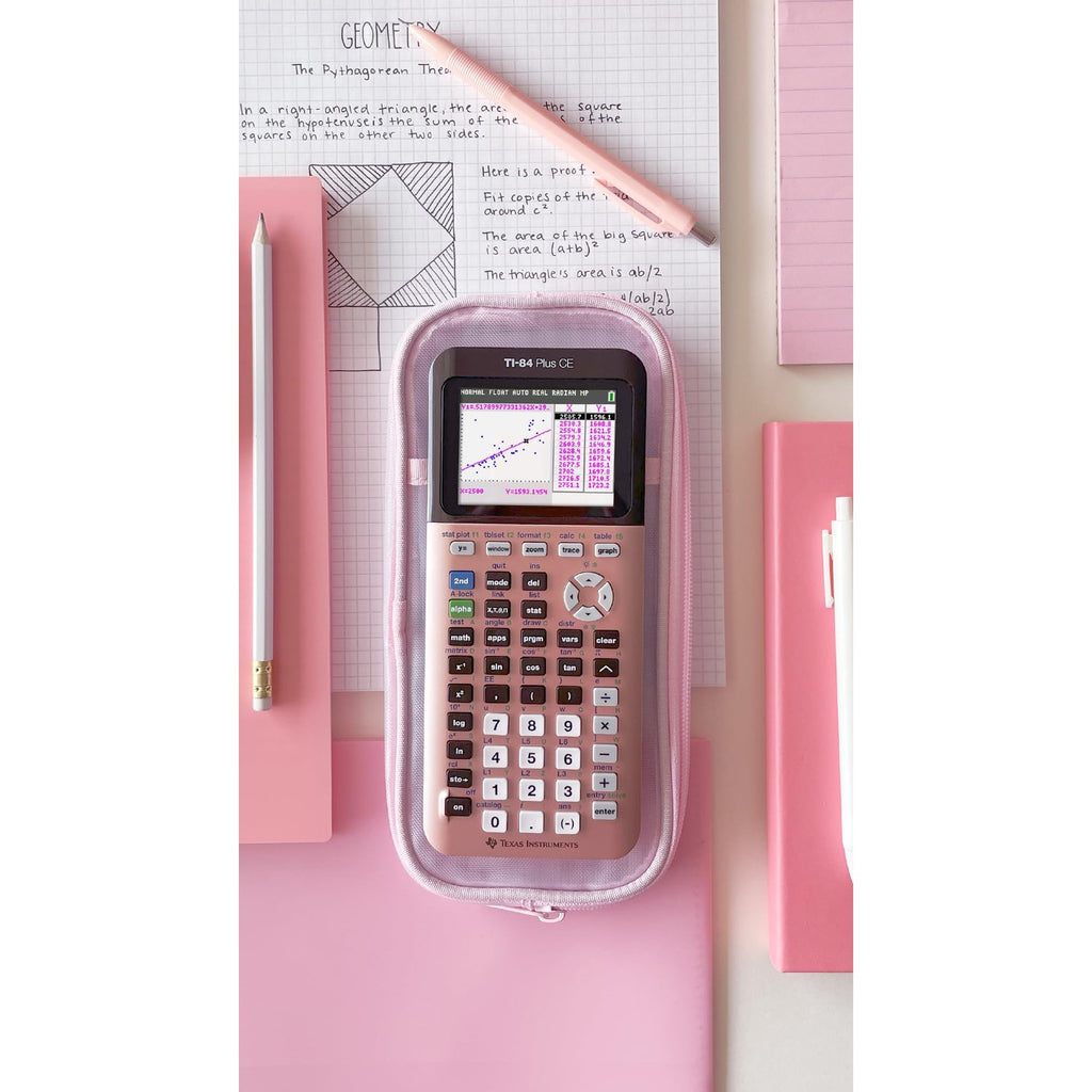 TI-84 Plus CE Graphing Calculator Texas Instruments, Rose Curve Gold