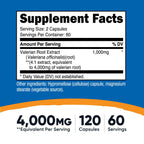 Nutricost Valerian Root Extract 120 Capsules for 60 Servings Per Bottle | Vegetarian, GMO Free and Gluten Free
