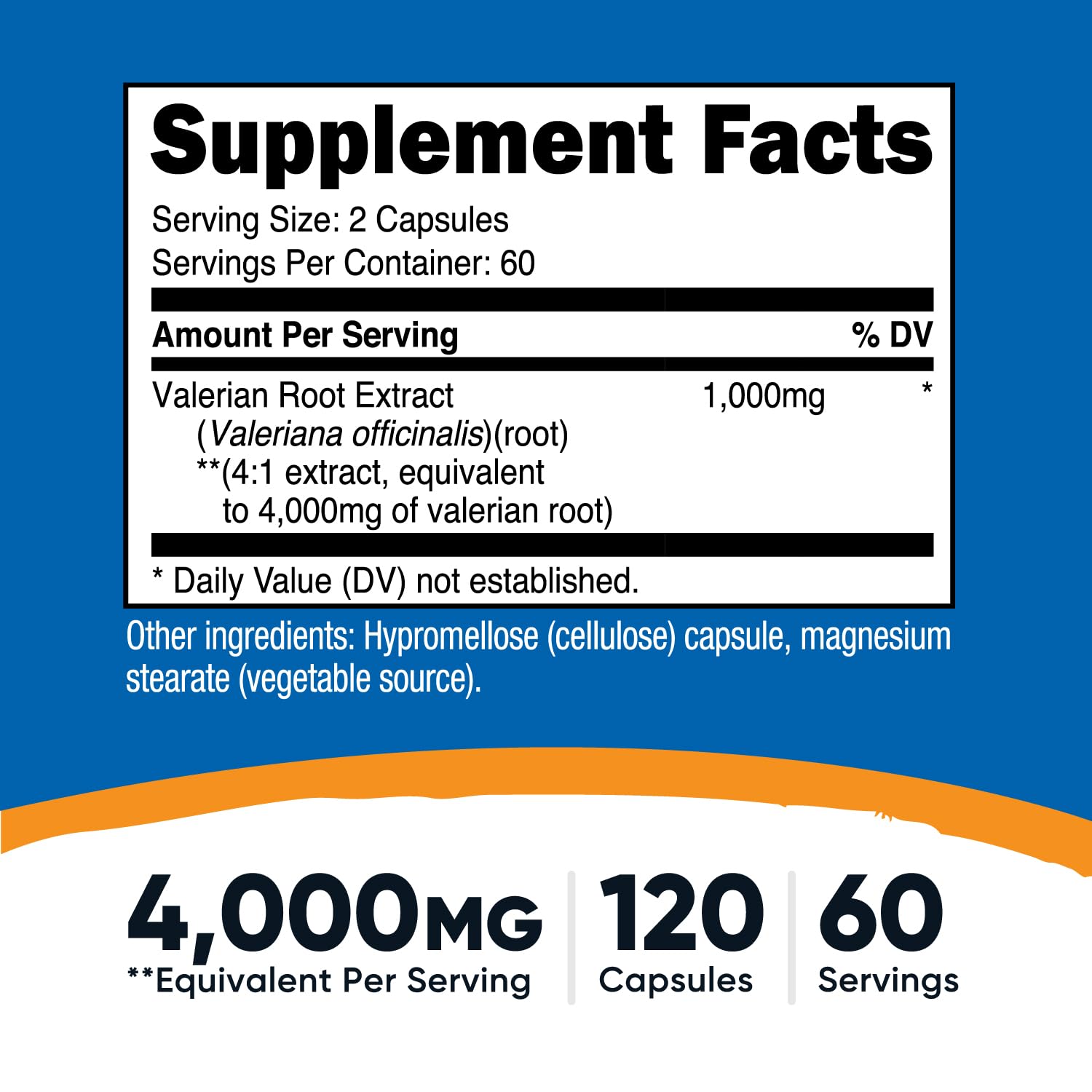 Nutricost Valerian Root Extract 120 Capsules for 60 Servings Per Bottle | Vegetarian, GMO Free and Gluten Free