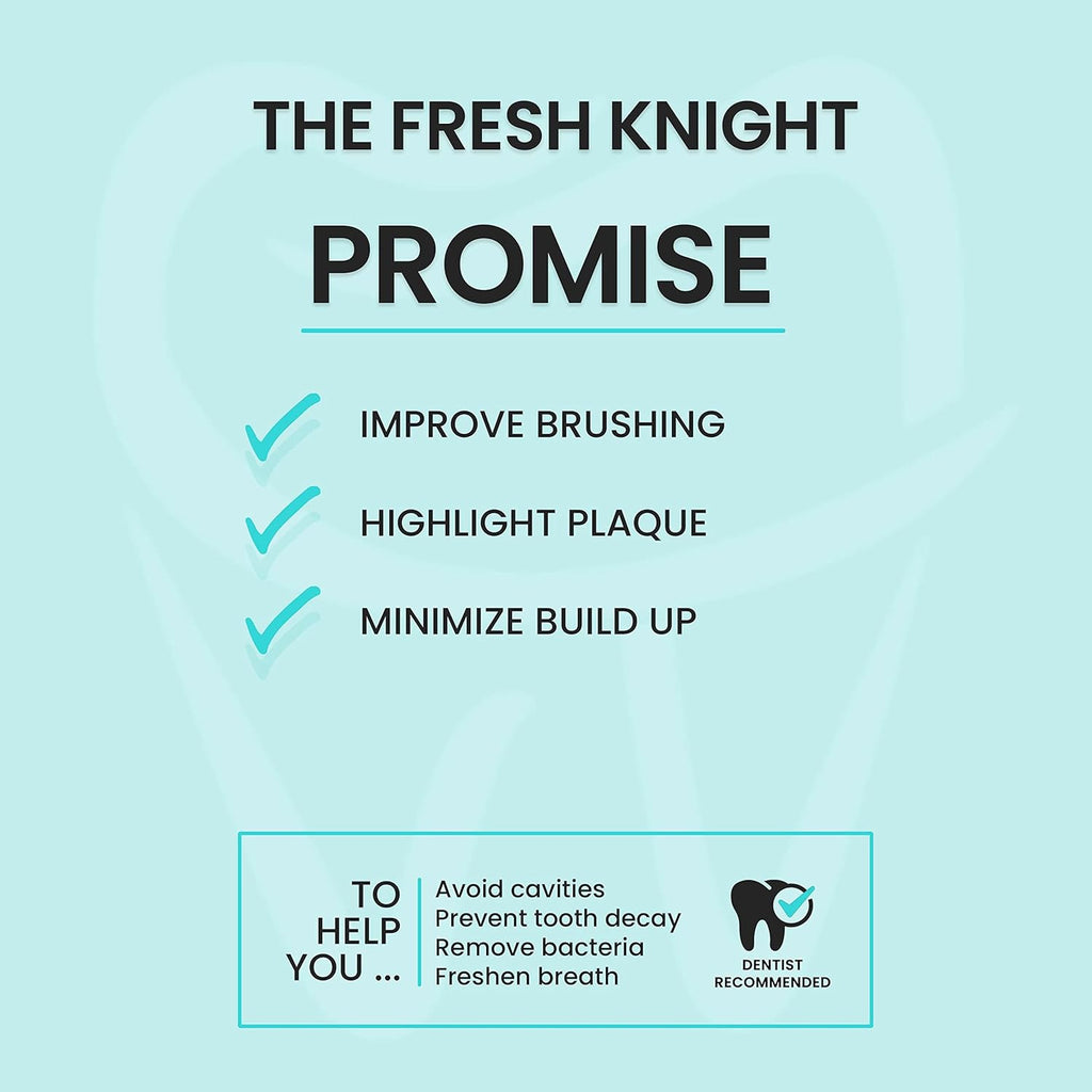 Buy now Plaque Disclosing Tablets for Teeth, 96 Count, Dental Disclosing Tablets for Kids or Adults, Shows Plaque, Helps Teach Kids Teeth-Brushing Habits for Clean Smile, by Fresh Knight, (Pack of 1) at indiglob india