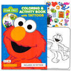 70+ Sesame Street Temporary Tattoos Kids Coloring Book Party Favors Bundle
