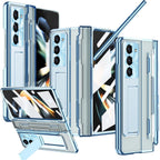 Buy now NINKI Compatible Samsung Galaxy Z Fold 5 Case with S Pen Holder & S Pen,Screen Protector Hinge Case for Samsung Z Fold 5 Case with Kickstand,Samsung Z Fold 5 5g Case Galaxy Fold 5 5g Phone Case Blue at indiglob india
