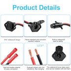 Trolling Motor Plug, Waterproof 8 Gauge Trolling Motor Plugs 12-24V