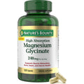Nature’s Bounty High Absorption Magnesium Glycinate 240 mg for Supporting Muscle Relaxation and Bone, Heart & Nerve Health – Non-GMO, Gluten-Free, Vegetarian, 120 Count/60 Servings