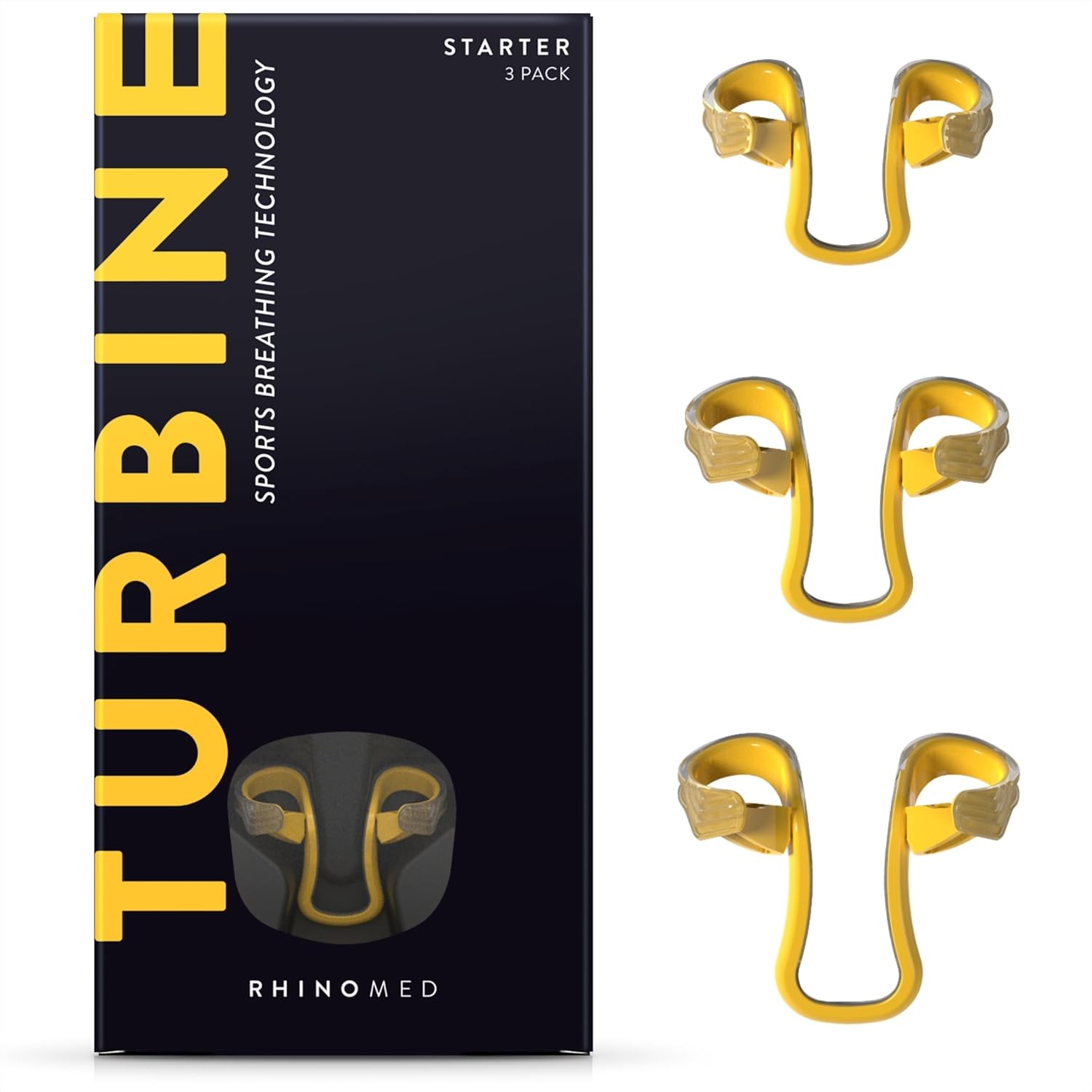 Buy now Turbine Nasal Dilator for Athletes - Pack of 3 Turbine Dilators Designed for Athletic Training - Increase Airflow to Lungs by 38% During Exercise, Sports Training, Cycling & Running at indiglob india