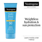 Neutrogena Hydro Boost Water Gel Sunscreen SPF 50, 3 fl oz | Face & Body Sunscreen Lotion, Hydrating, Water-Resistant, Non-Greasy, Broad Spectrum, Lightweight Moisturizer
