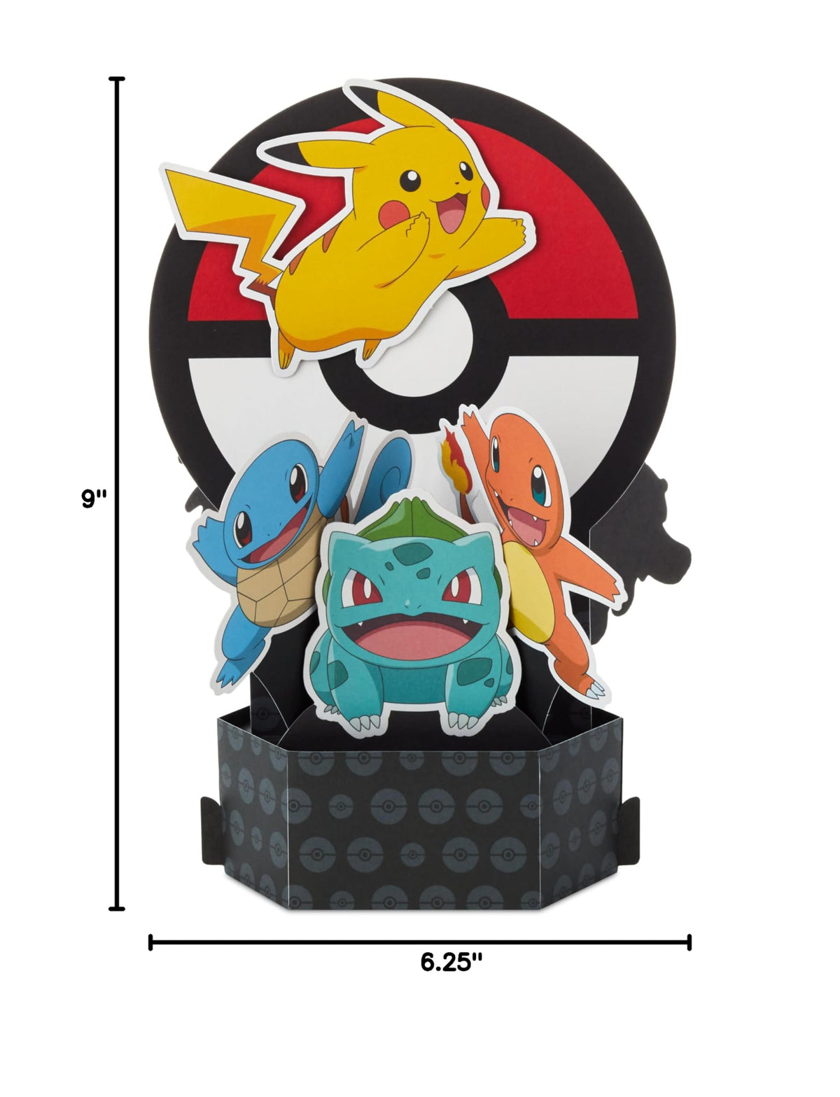 Hallmark Pokémon Birthday Card for Kids, Pop Up 3D (Pikachu, Charmander)