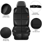 Buy now Car Seat Protector 1 Pack Car Seat Cushion Mat Thickest Padding,Waterproof 600D Fabric Car Seat Covers for Non-Slip Backing Mesh Pockets for Baby and Pet (Black, 1 Pack) at indiglob india