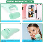 Buy now 2 Pack Ice Roller for Face and Body Massage, Facial Roller Skin Care Tool for Reduce Wrinkles and Puffiness, Migraine Pain Relief and Skin Tighten, Cold Therapy for Cooling and Calming.(Pink+Green) at indiglob india