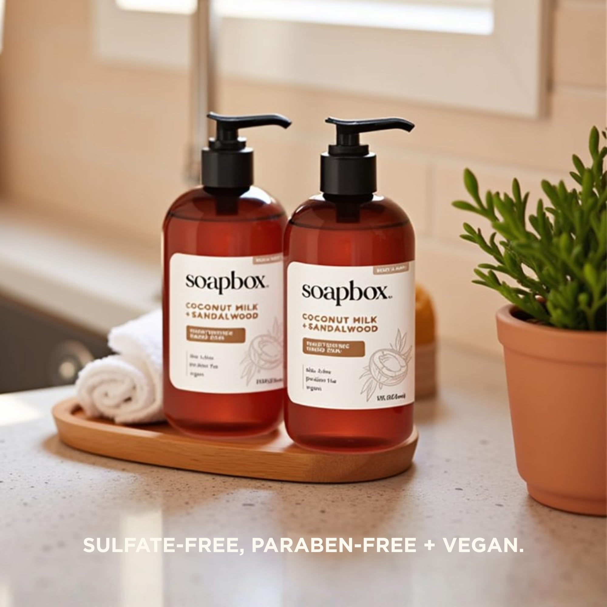Buy now Soapbox Liquid Hand Soap, Coconut Milk & Sandalwood, Gentle & Moisturizing Hand Wash for Kitchen and Bathroom, Vegan & Cruelty Free Scented Hand Soap 12 Ounce Pump Bottles (Pack of 3) at indiglob india