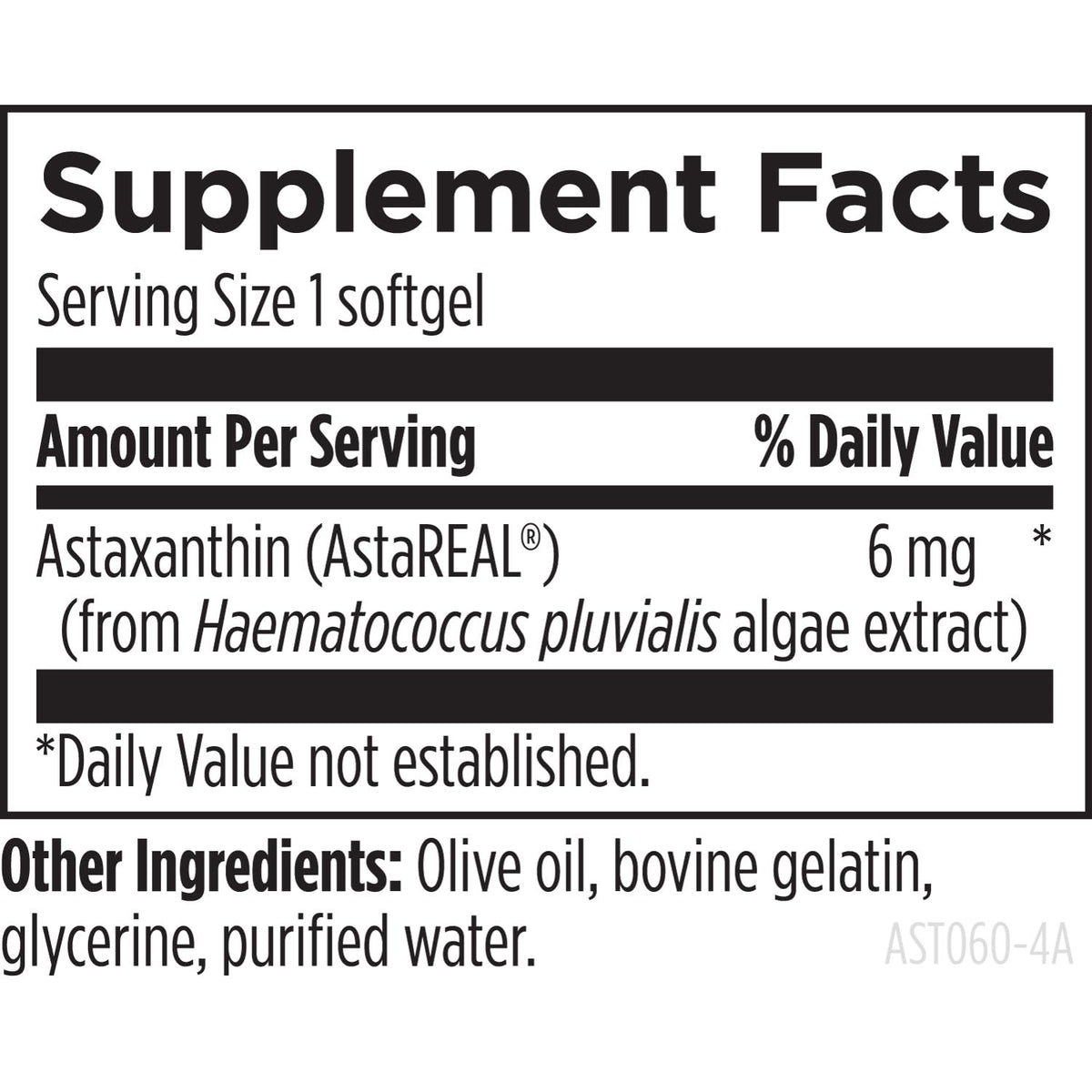 Designs for Health Astaxanthin - Microalgae (Haematococcus Pluvialis) Extracted Carotenoid Antioxidant Supplement - Support for Cardiovascular, GI, Skin + Eye Health (60 Softgels)