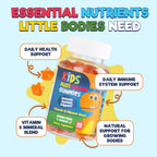 Kids Multivitamin Gummies - Sugar Free - Tasty Orange Flavor Gummy - Daily Immune Support with 100% Vitamin B12 - Essential Vitamins A, C, D3, E, B6, & Zinc Kid's Multivitamin - Non-GMO - 60 Gummies