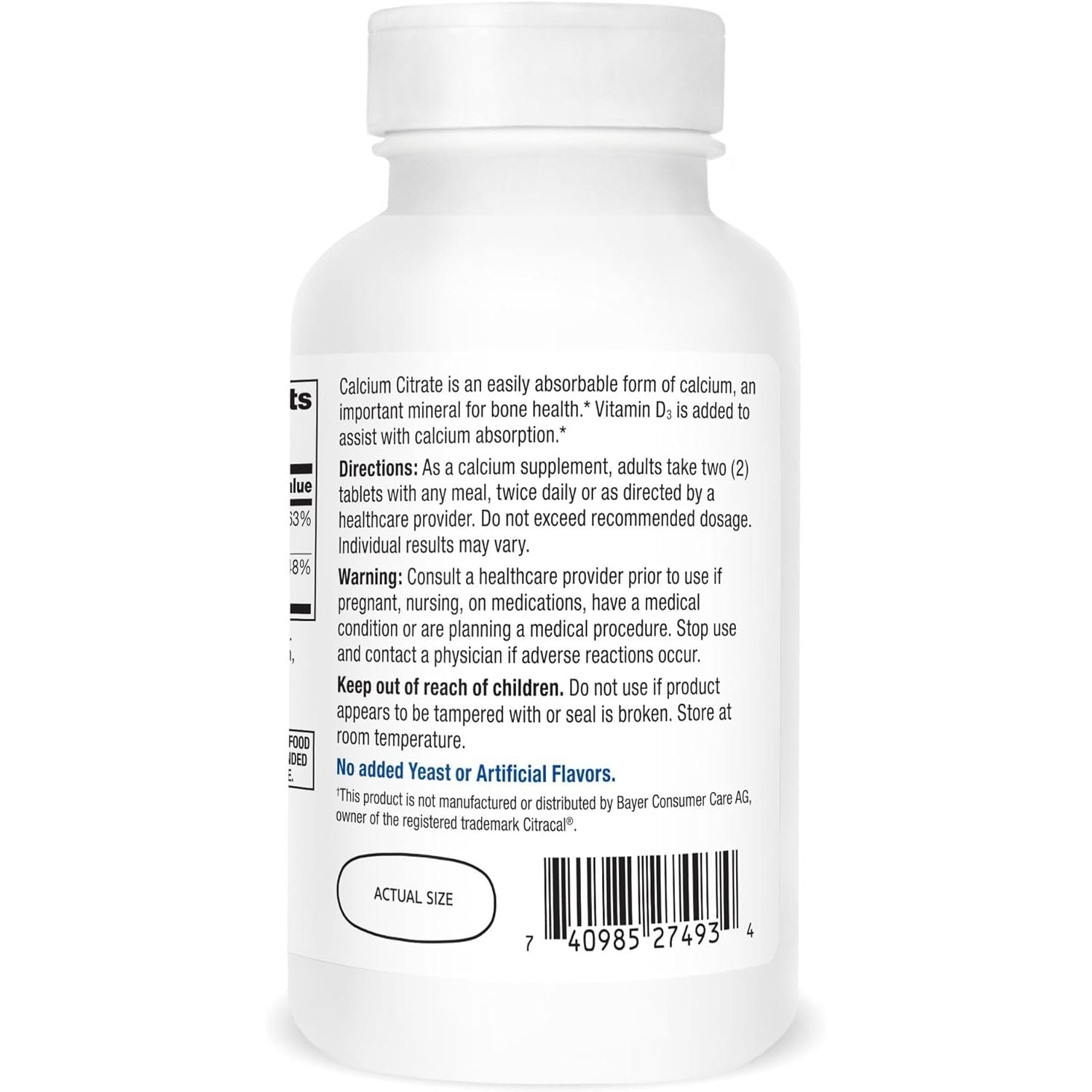 Buy now 21st Century Calcium Citrate Plus D Maximum Caplets, 120 Count (27493) at indiglob india