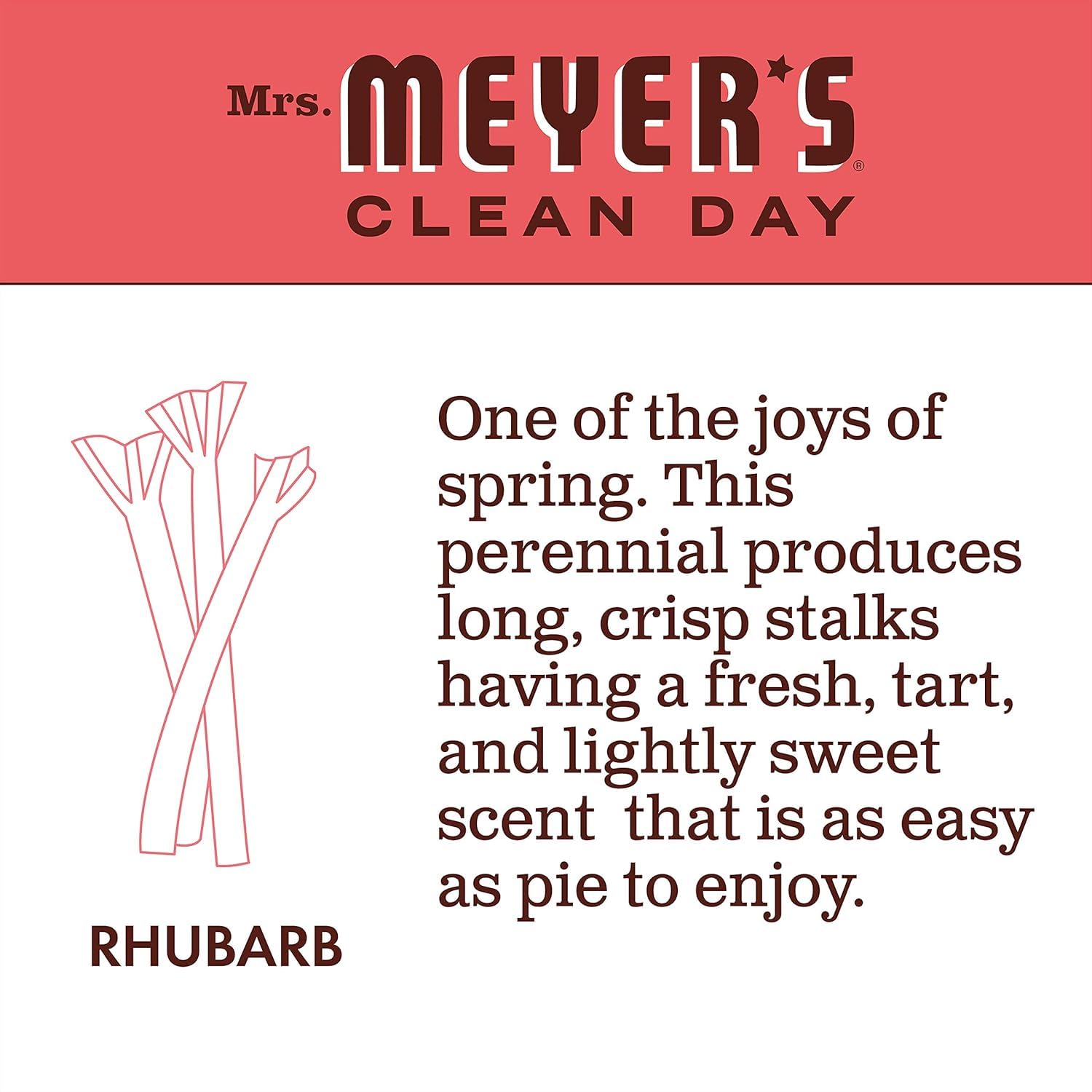 Buy now MRS. MEYER'S CLEAN DAY Hand Soap, Made with Essential Oils, Rhubarb, 12.5 fl. oz at indiglob india