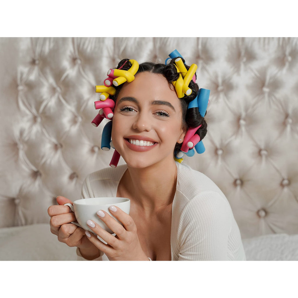 Buy now Salon Heatless Flexible Hair Rollers Curlers 42-pack 7" Soft Foam Flexi Twist Curling Rods for Short Long Hair at indiglob india