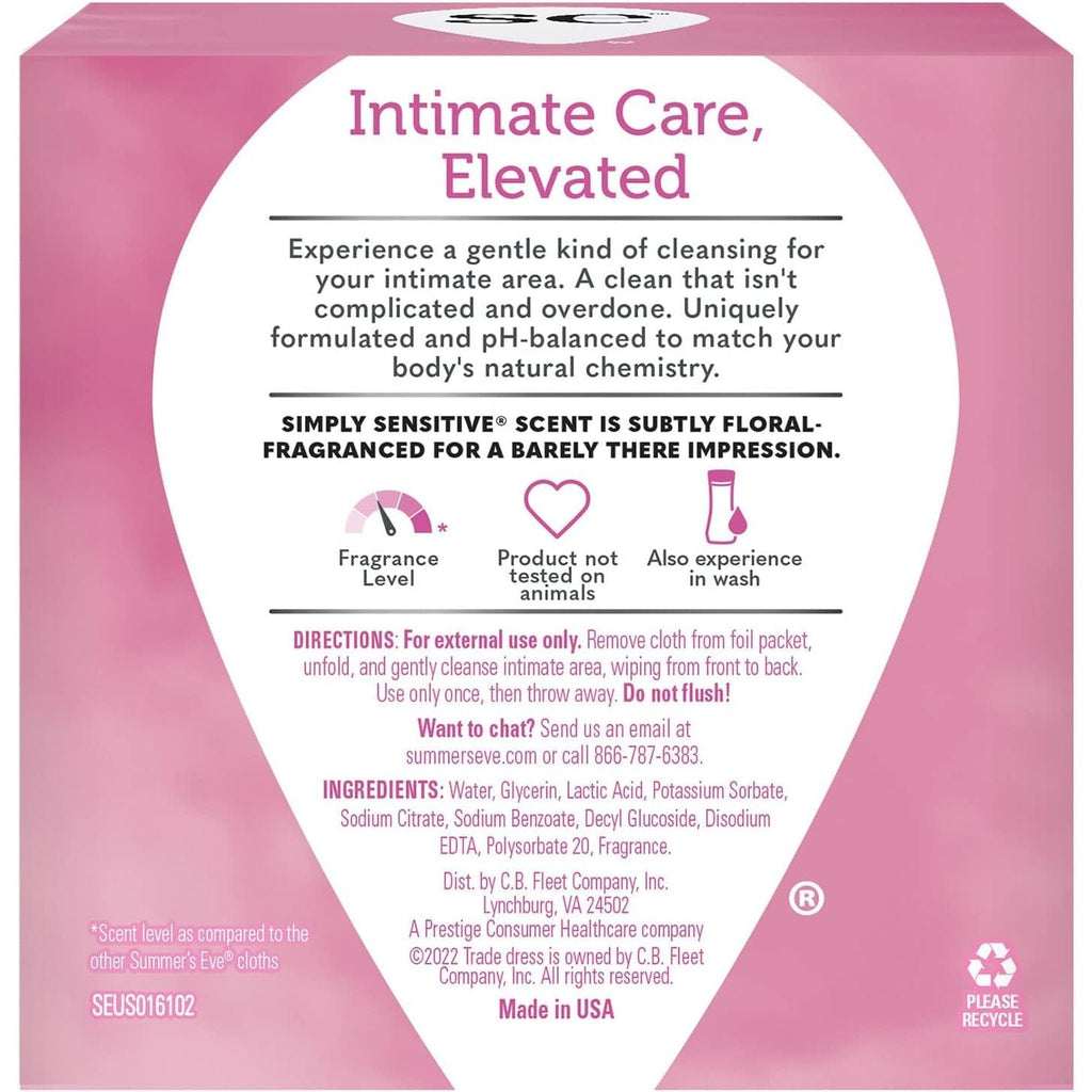 Buy now Summer's Eve Feminine Cleansing Wipes, Simply Sensitive, 16 Count, 3 Pack at indiglob india