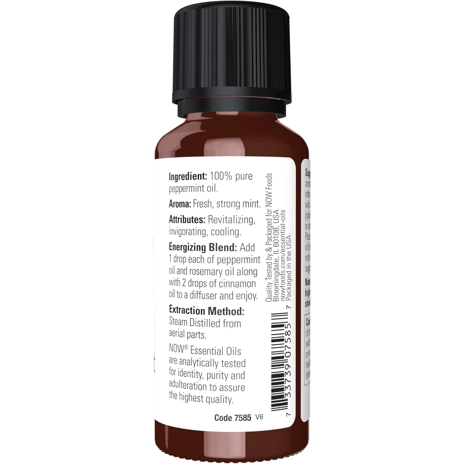 Buy now NOW Essential Oils, Peppermint Oil, Invigorating Aromatherapy Scent, Steam Distilled, 100% Pure, Vegan, Child Resistant Cap, 1-Ounce at indiglob india