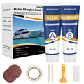 Globalcom Fiberglass Boat Repair Kit White, Gel Coat Repair Kit for Boats