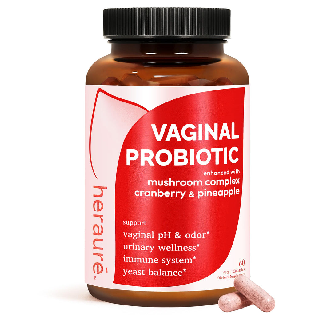 HerAure Vaginal Probiotics for Women -PH Balance,Yeast Balance,60CT | Healthy Vaginal Odor, Vaginal Flora, Women Probiotics and Prebiotics,Immune Support - Prebiotics & Lactobacillus Probiotic