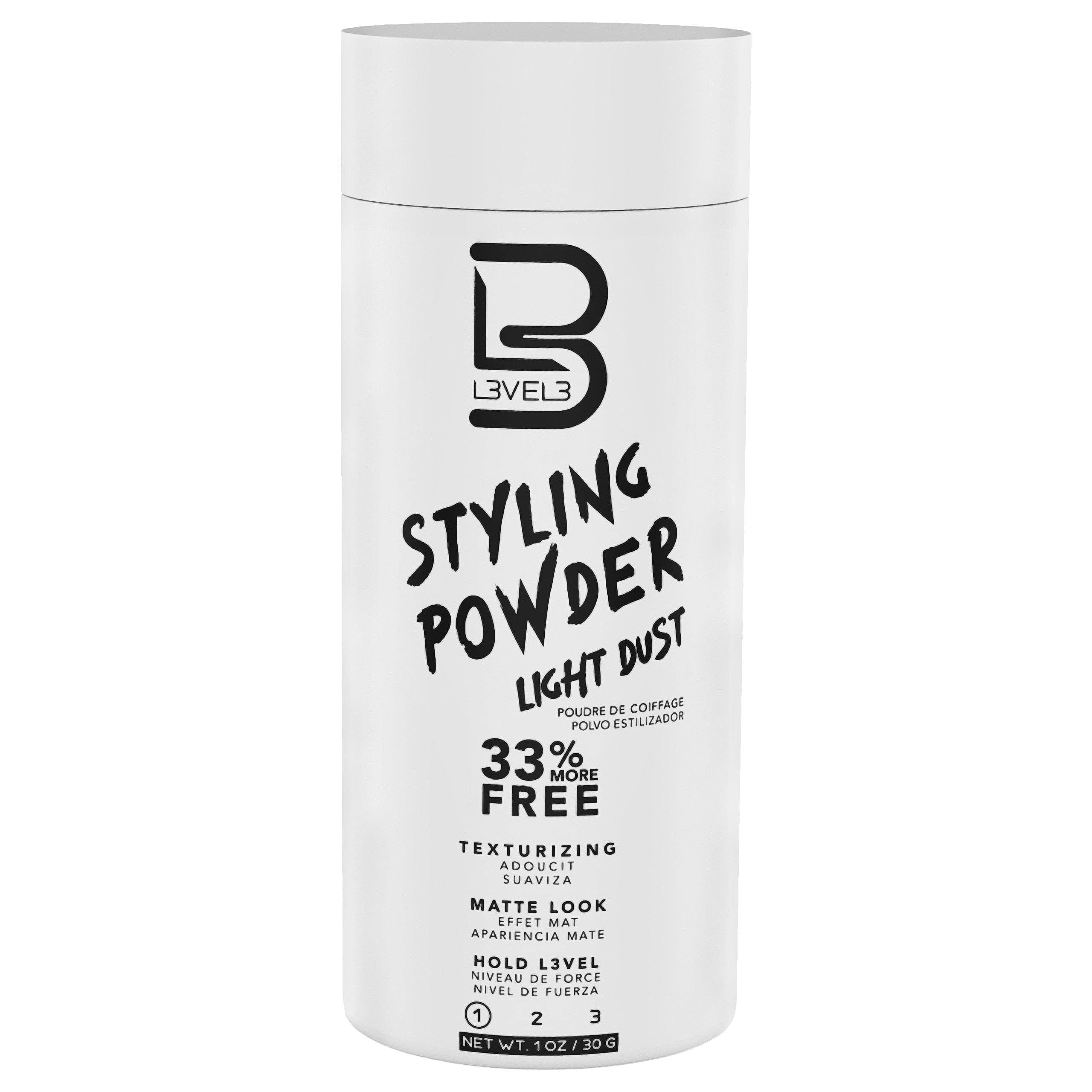 L3 Level 3 Light Hold Styling Powder, Matte Finish for Men, 30 g | Hair texture powder, hair powder for men, adds volume, lightweight non-greasy feel, buildable light hold