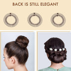 Buy now 3Pieces Flexible Plastic Circular Stretch Hair Combs, Headband Hairband Holder for Women Girls at indiglob india